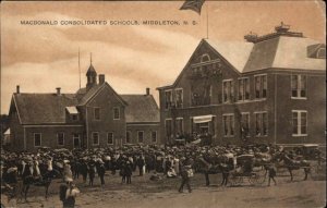 Middleton Nova Scotia NS MacDonald Consolidated Schools Vintage Postcard