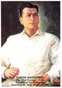 Ramon Magsaysay Third President of the Republic of Philippines Non Postcard B...