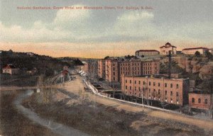 Hot Springs South Dakota Evans Hotel National Sanitarium Postcard JI657248