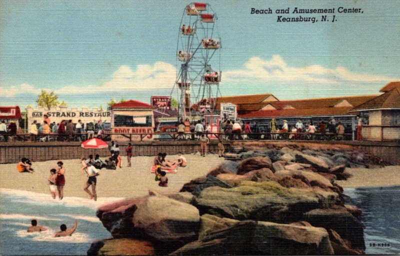 New Jersey Keansburg Beach and Amusement Center Ferris Wheel Curteich