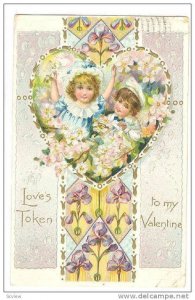Valentine Greetings, Boy & Girl On A Heart, Love's Token To My Valentine, P...