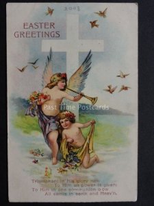 Greetings: EASTER Triumphant in His glory now to Him all power is given c1914