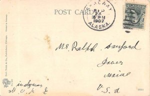 Yukon Canada White Horse Birds Eye View Vintage Postcard AA17850