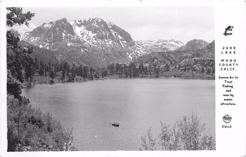 F4618. June Lake, Mono County CA Frasher Real Photo Postcard