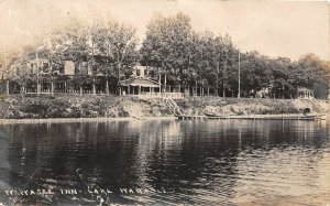 G19/ Lake Wawasee Indiana RPPC Postcard Wawasee Inn Boat Dock 1