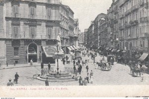 NAPOLI , Italy , 1900-10s ; Largo della Carita e Via Roma
