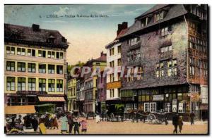 Belgium Belgie Liege Old Postcard Old houses of the Beater