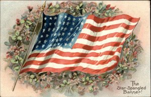 Tuck Decoration Day Civil War American Flag Patriotic Flowers c1910 Postcard