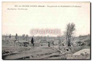 Old Postcard War General view Wargemoulin Army