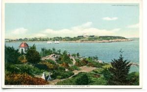 Cushing's Island From Cape Cottage Casino Portland Maine 1910c Phostint postcard