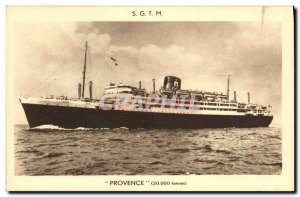 Postcard Old Ship Boat SGTM Provence