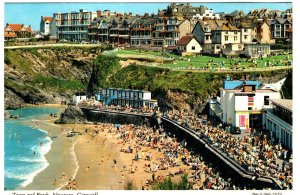 Town and Beach, Newquay, Cornwall, England