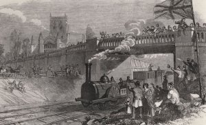 The First MS&L Train To Enter Grimsby Railway Postcard