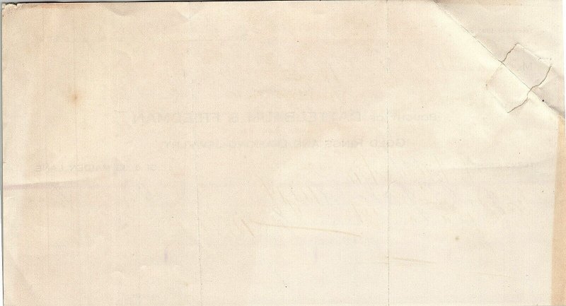 1912 DATTELBAUM & FRIEDMAN SCRANTON PA DIAMOND JEWELRY BILLHEAD INVOICE Z2271