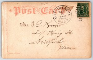 Springfield Massachusetts~Central High School~3 Arched Entrances~1908 UDB PC