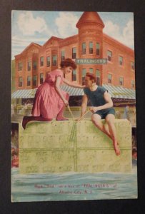 Mint USA Advertisement Postcard Fralingers Salt Water Taffy Atlantic City NJ