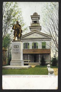 Street View Soldiers Monument & 'Old Academy' Athens Pennsylvania U...