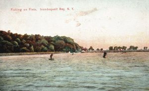 Vintage Postcard 1908 Fishing Flat Water Sports Adventure Irondequoit New York