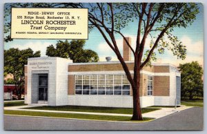 K32/ Rochester New York Postcard Linen Lincoln Trust Company Office 361