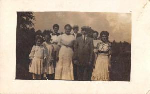 Lansford Pennsylvania Group of People Real Photo Antique Postcard J73066