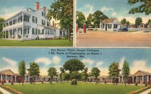 Vintage Postcard Del Haven White House Cottages North Of Washington Maryland MD