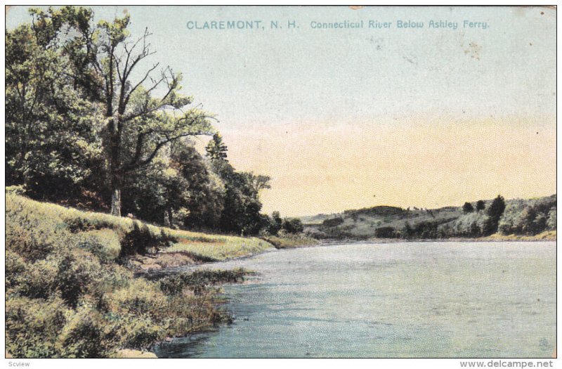 Raphael Tuck & Sons', #5958; CLAREMONT, New Hampshire, PU-1908; Connecticut R...