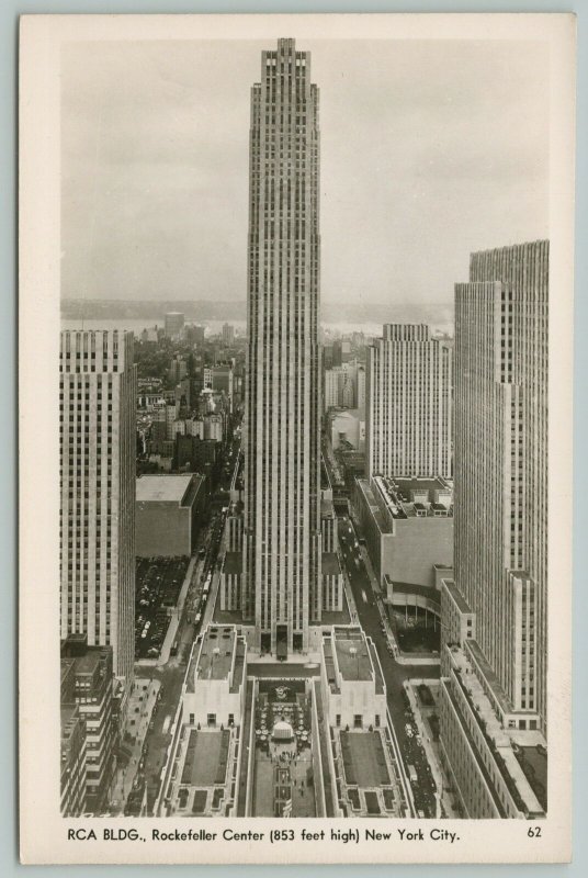 New York City~Rockefeller Center RCA Building~Real Photo Postcard