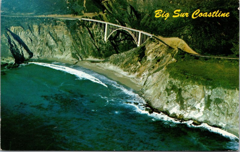 Vtg Big Sur Coastline Bixby Bridge Creek Monteray Coast California CA Postcard