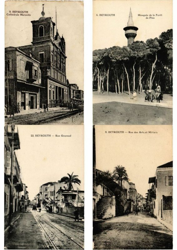 BEYROUTH LEBANON 44 Vintage Postcards pre-1940 (L2639)