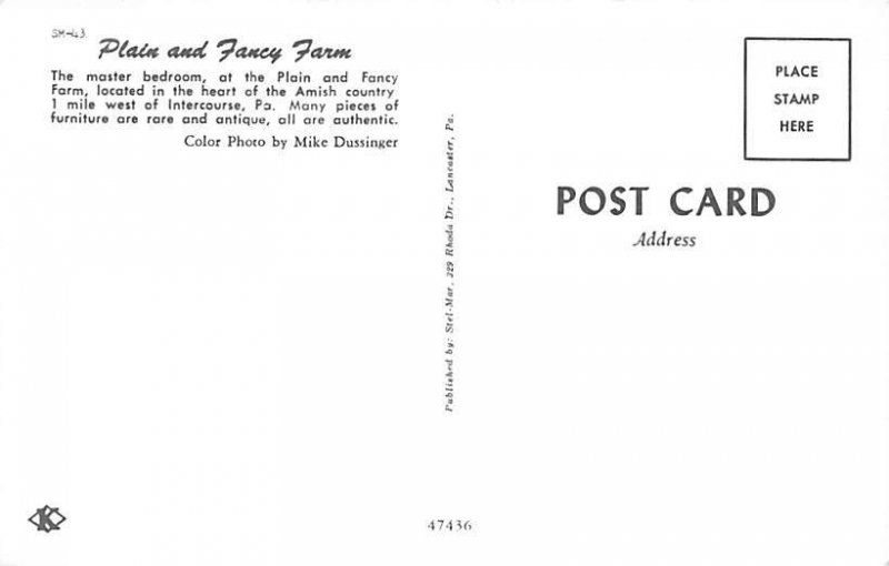 Plain and Fancy Farm Intercourse, Pennsylvania PA Postcards