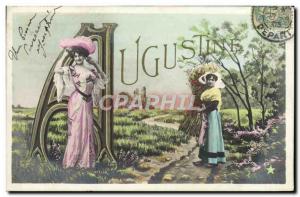 Old Postcard Fancy Surname Augustine