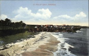 Barbados St Phillip Coast Waterfront c1910 Vintage Postcard