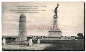 Old Postcard Sainte Menehould Valmy statue of General Kellermann