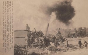 RPPC USA 14 RAILWAY GUN AT GERMANY WW1 MILITARY REAL PHOTO POSTCARD (c. 1919)