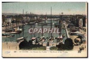 Old Postcard Le Havre on Yacht Basin