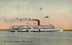 Steamer Toronto Thousand Islands Canada 1913 postcard