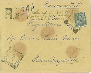 09496 - ITALY KINGDOM: 1891 from TARANTO BORGHO to IMPERIAL ROCK-