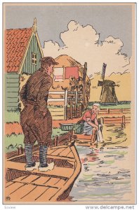 MARKEN, Noord-Holland, Netherlands, 1900-1910´s; Isle Of Marken, Drawing, Ma...