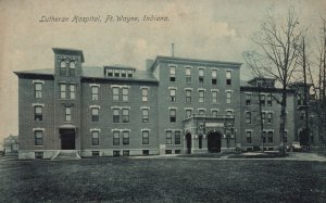 Vintage Postcard 1910's View of Lutheran Hospital Fort Wayne Indiana IND