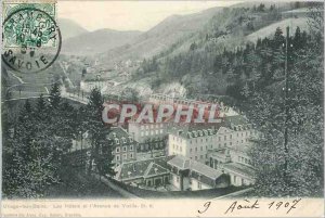 Old Postcard Uriage Les Bains Hotels and Avenue Vizilla