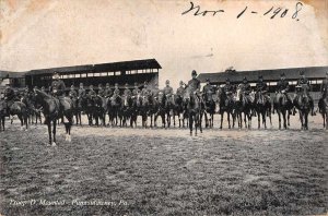 Punxsutawney Pennsylvania Troop D Mounted US Military Calvary Postcard AA246