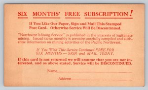 Northwest Mines Investment Co.   Spokane  Washington   Postcard