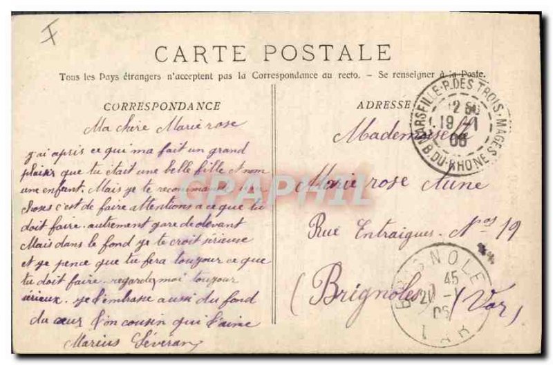 Postcard Old Marseille Reforms and Mobile Monument