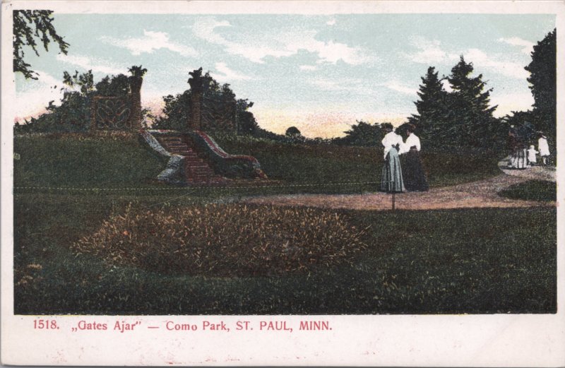 St Paul Minnesota Gates Ajar at Como Park, Ladies walking up the stairs