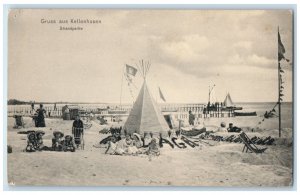 c1910 Beach Party Greetings from Kellenhusen Schleswig-Holstein Germany Postcard