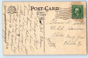 1915 Highlands New Jersey Postcard Corner Dining Room Sea Side Kitchen Interior