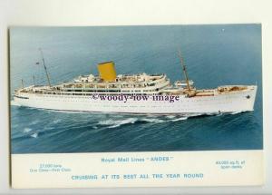 LN1641 - Royal Mail Lines Liner - Andes - postcard