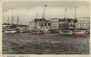 curacao, D.W.I., WILLEMSTAD, Handelskade (1930s) Sunny Isle No. 17 Postcard (1)