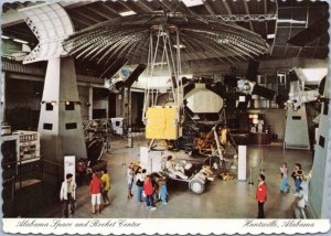 Postcard AL Huntsville - Alabama Space and Rocket Center - main exhibit room