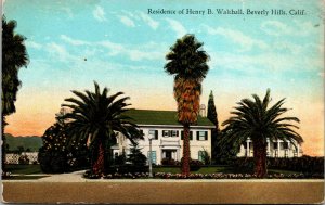 Vtg 1920s Residence of Henry B Walthall Beverly Hills California CA Postcard